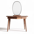 Coiffeuse moderne en bois avec miroir ovale dimensions 100 x 50 x 75cm