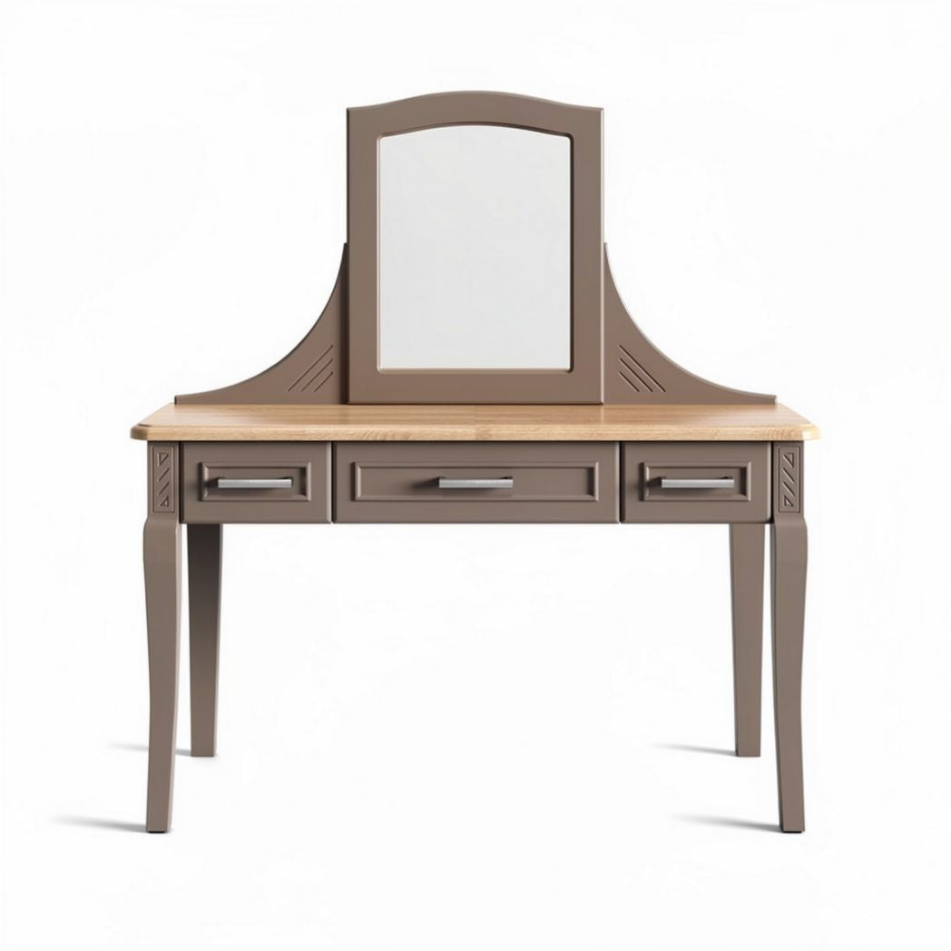 Coiffeuse en bois avec miroir dimensions 90 x 40 x 150cm couleur marron clair
